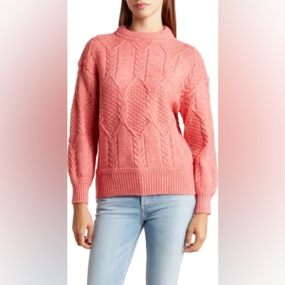 NWT FRNCH Julia Cable Knit Sweater - Picture 4 of 11